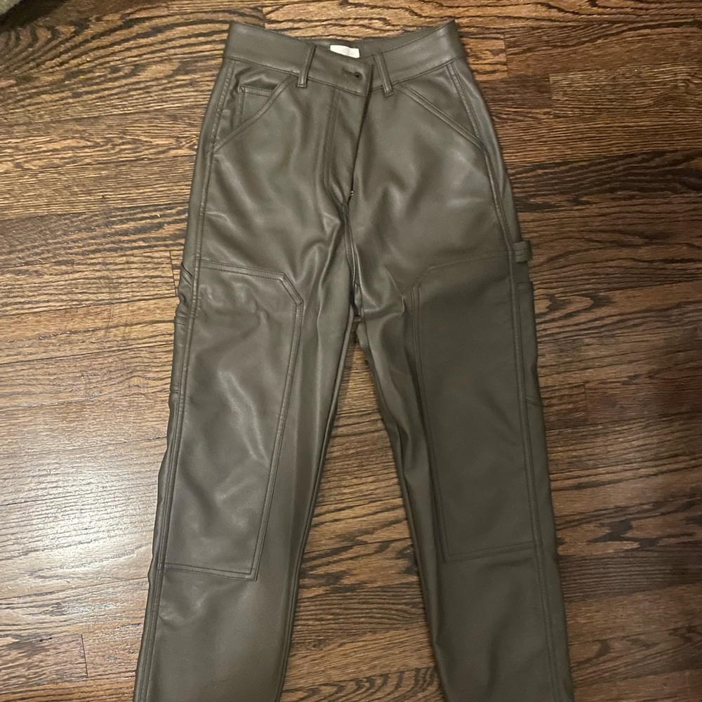 Wilfred Free BRENNAN PANT Dark Olive Leather
